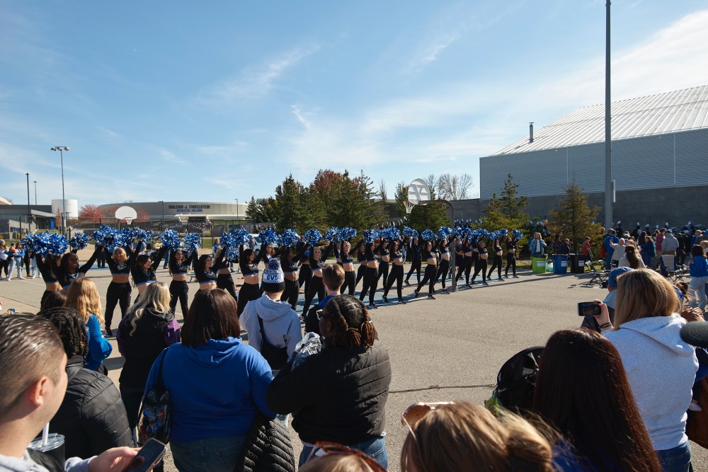 GVSU Alumni watching the Laker Dance team perform